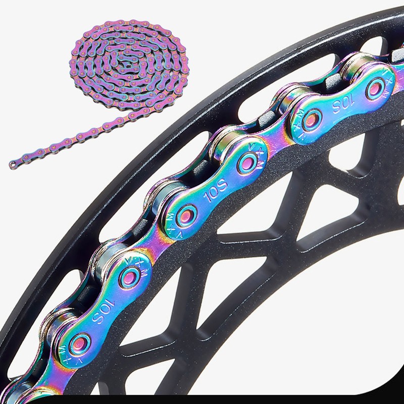 Mountain Bike Chain Fully Plated Rustproof Colorful 11 Speed Bicycle