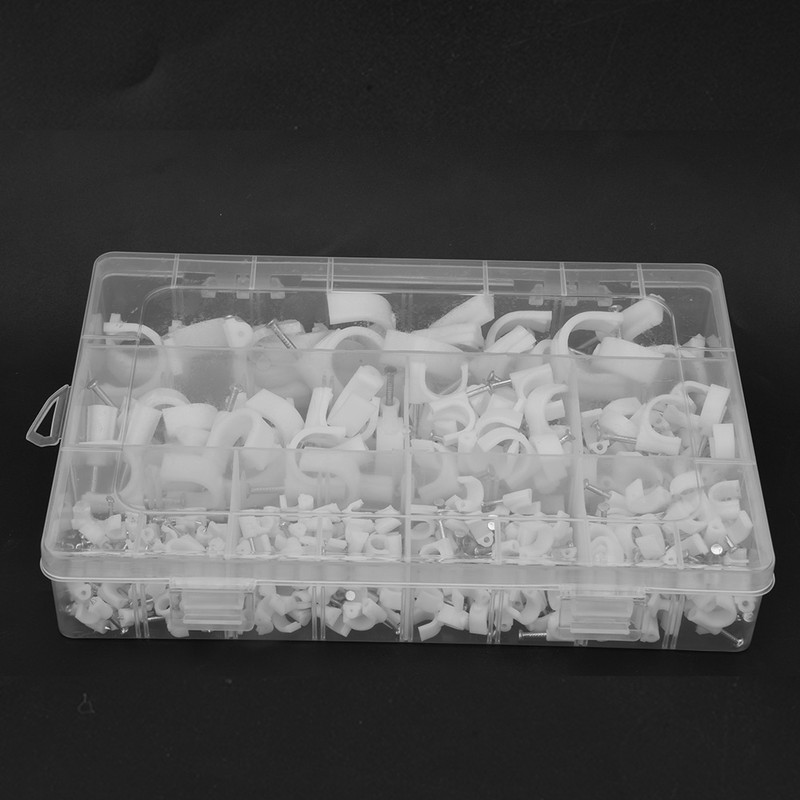 310Pcs Cable Clip High Quality Round White Wire Wall Holder