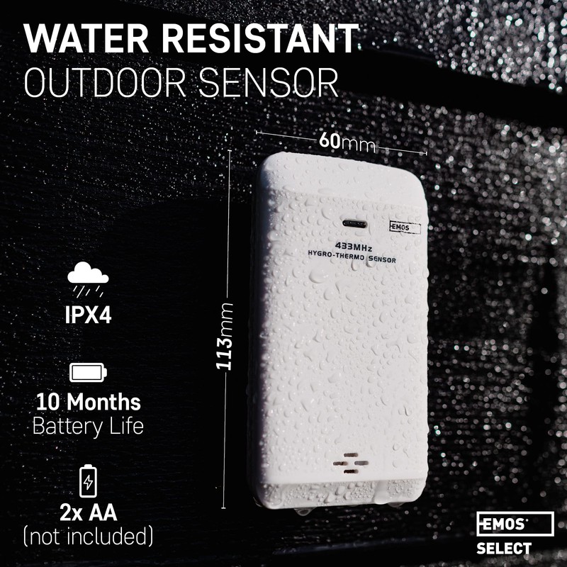 EMOS Weather Station - Wireless System with Colour Display, Weather