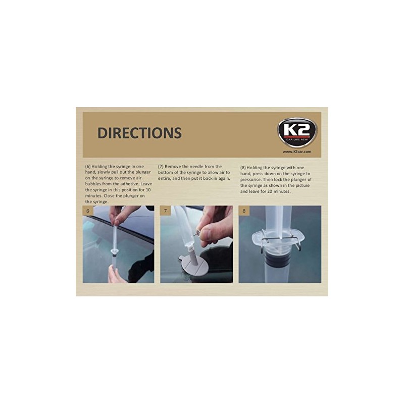 K2 Glass Stone Repair - Disc Doctor Windscreen Repair Kit,
