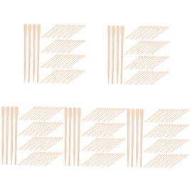 Healeved 5sets Convenient Waxing Sticks for Hair Removal Wooden Applicator Safe for Daily Use 200pcs*5