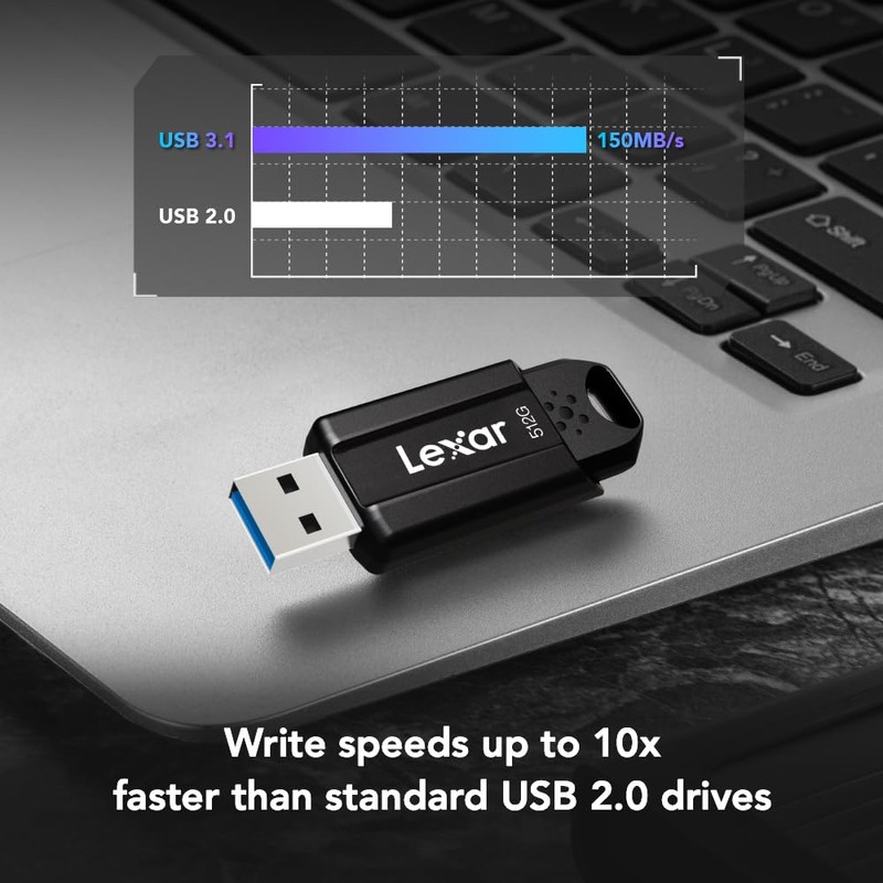 Lexar JumpDrive S80 - Memoria USB 3.1 (256 GB, hasta