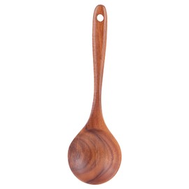 Wooden Spoon, Teak Mixing Spoon, Salad Spoon, for Serving Wooden Cooking Utensils, Scratch-Resistant, Natural Teak Wood Utensils, Kitchen Utensils for Cooking