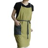 UHEIM Premium Ultra lightweight(0.4 lbs) Pure Linen Bib Apron Adjust