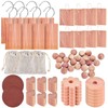 Tigvio 80-Pc Cedar Blocks for Clothes Storage: Blocks, Planks, Hooks,