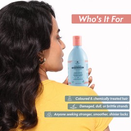 Nature Spell Bond Repair Shampoo, Protecting and Repairing Damaged Hair, Enriched with Arginine, Keratin and Hyaluronic Acid, Vegan, 300ml