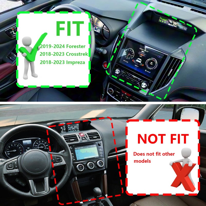 SENSHINE Dash Dashboard Cover Mat for Subaru Forester Accessories 2019-2023