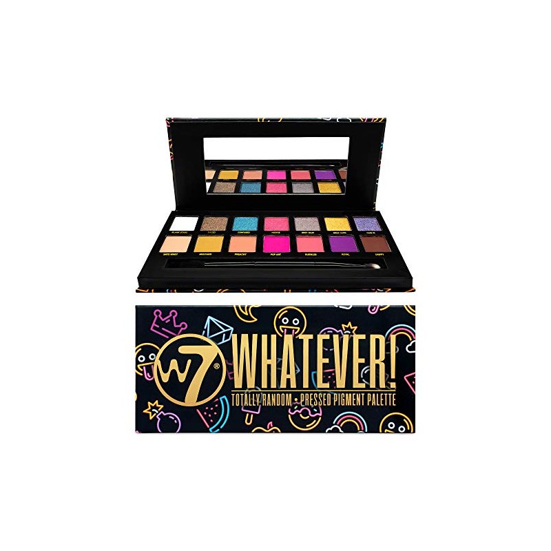 W7 | Whatever Pressed Pigment Palette Makeup | Tones: Cream