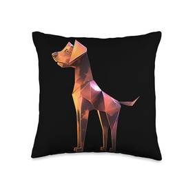 Origami Master Folding Paper Craft Origami Dog Japanese Art Paper Folding Artist Throw Pillow, 16x16, Multicolor