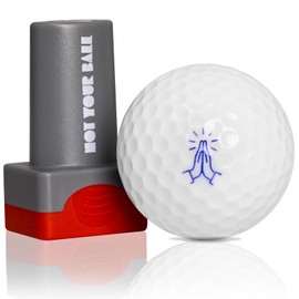 QUBI Golf Ball Stamp, Golf Ball Stamper, Self-Inking Golf Ball Stamp Marker to Identify Golf Balls, Golf Gift Golf Accessories for Men and Women Golfers (Pray Birdies)