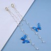 Yienate Boho Long Tassels Butterfly Earrings Purple Butterfly Dangle Earrings