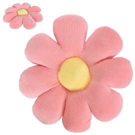 Flower Floor Cushion, 40 x 40 cm, Flower Floor Cushion Tatami, Flower Floor Cushion for Children, Soft, Plush Cushion with Filling, Decorative Cushion Cover, Cotton, Seat Cushion, Office Chair, Cute