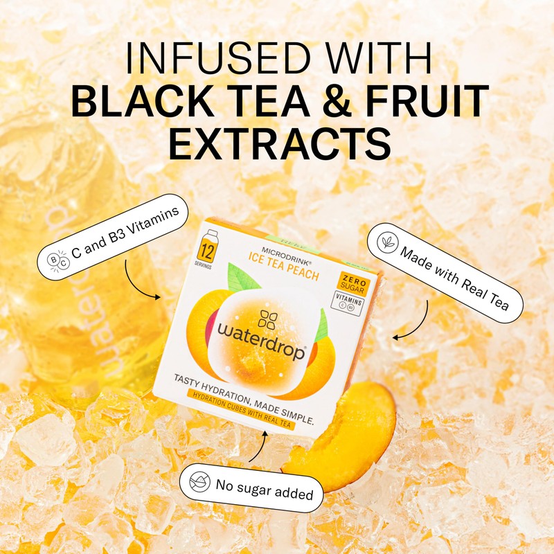 waterdrop® Microdrink ice Tea Set PEACH - 36 Drops Cubes,