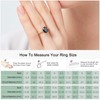 2.5CT Moissanite Engagement Ring for Women VVS1 Clarity Black Oval