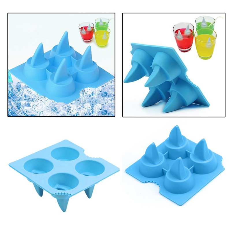 DOITOOL 1pc Shark Fin Ice Grid Ice Mold Creative Novel