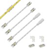 PAUTIX 5mm Connectors(2pcs Each),Gapless,L-Shaped,Dual End Strip,Strip to DC Plug Solderless