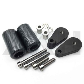 SMT-No Cut Frame Slider Crash Protector Compatible With 2004 2005 Kawasaki Zx10R Zx-10R Carbon [B075VLQHG4]