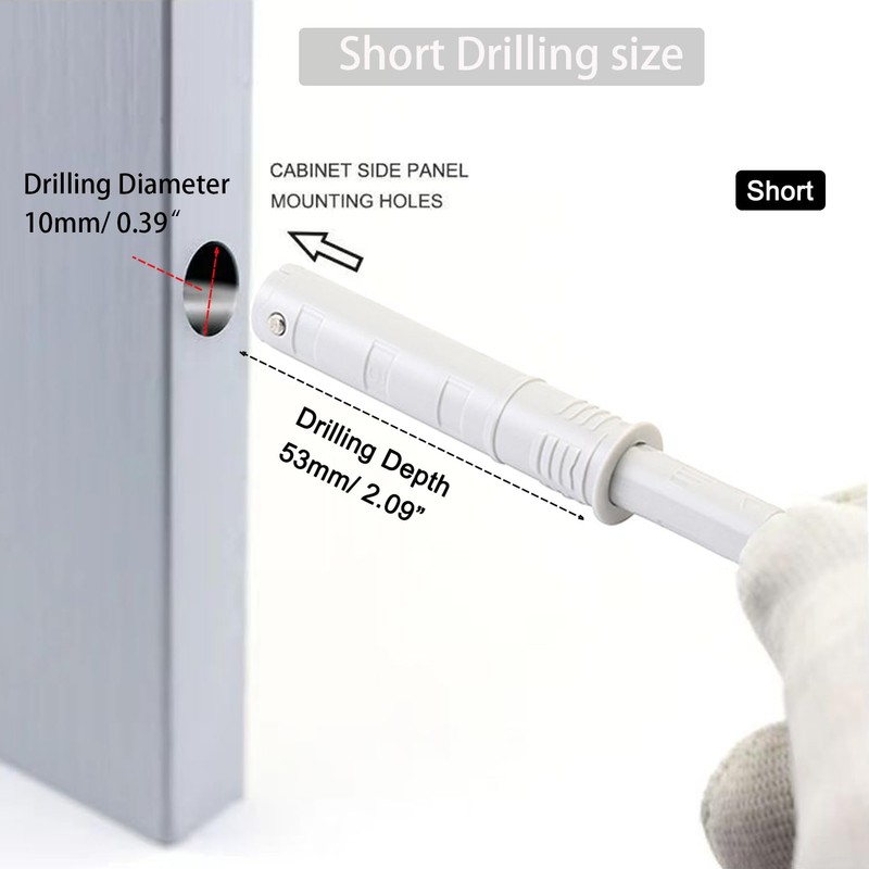 Push to Open Cabinet Hardware Short CBRIVE 10 Pack Push
