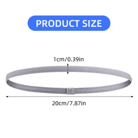 Pack of 6 Men's Hair Bands, Sports Headband, Boys Football Elastic Hair for Women, Children, Boys, Thin Headband, Football Headband, Elastic, Non-Slip, Multicoloured, for Running