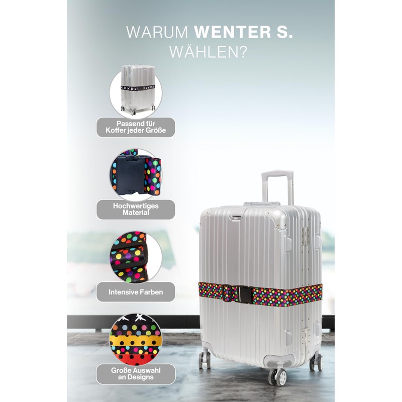 Wenter.S Luggage Straps Unique Luggage Strap Premium Luggage Strap for