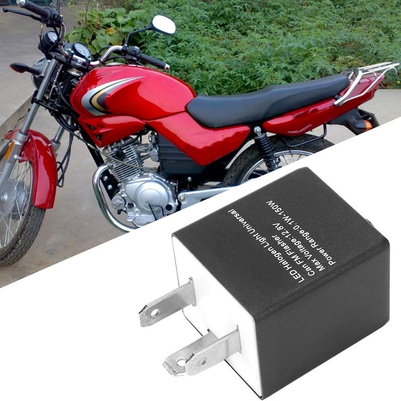 Haosie 3 PIN Adjustable Flash Relay, Turn Signal Flash Relay,