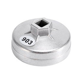 EBTOOLS 74mm 14 Flute Oil Filter Cap Wrench Aluminum Oil Filter Cap Removal Socket Tool Oil Filter Removal Cup Wrench