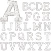 WEIMU 52-Pack Pearl Rhinestone Alphabet Iron-On Patches A-Z for DIY