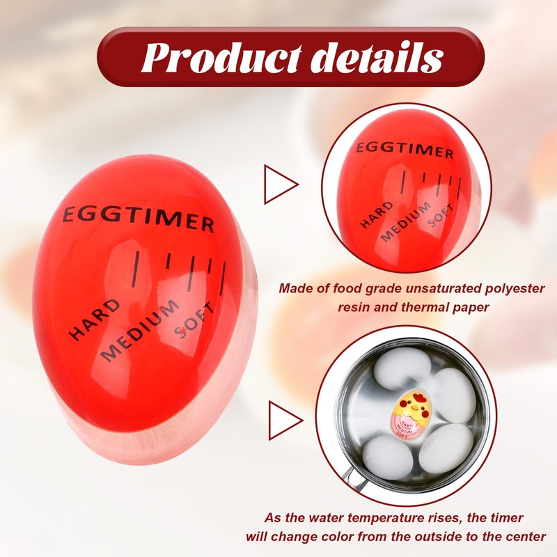 3pcs Egg Timer - Color Changing Indicator - Soft,egg timers