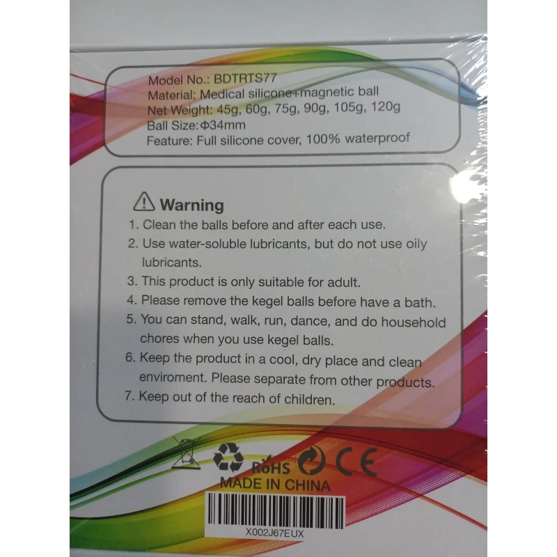 BODY TREATS Kegel's Exercise Weight System 6 Progressive Bladder Strengthening/