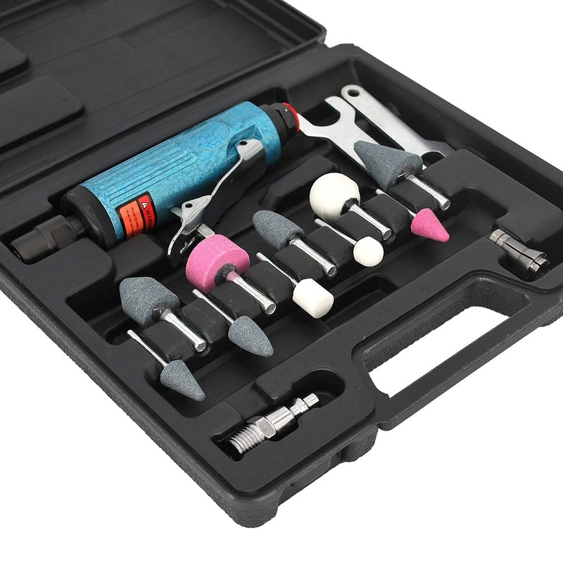 Air Die Grinder Kit With 1/4 and 1/8 inch Collets,