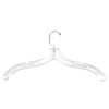 NAHANCO 505 Plastic Dress Hanger, Middle Heavy Weight, 17", Clear