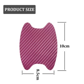 CGEAMDY 4pcs Exterior Car Stickers, Carbon Fibre Protection Film for Car Film, Scratch-Resistant Protective Film, Universal Fit for Most Vehicles (Burgundy)