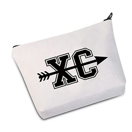 Cross Country Running Lover Gift Cross Country Girl Travel Cosmetic Bag XC Track Running Cross Country Zipper Storage Bag (XC Bag)