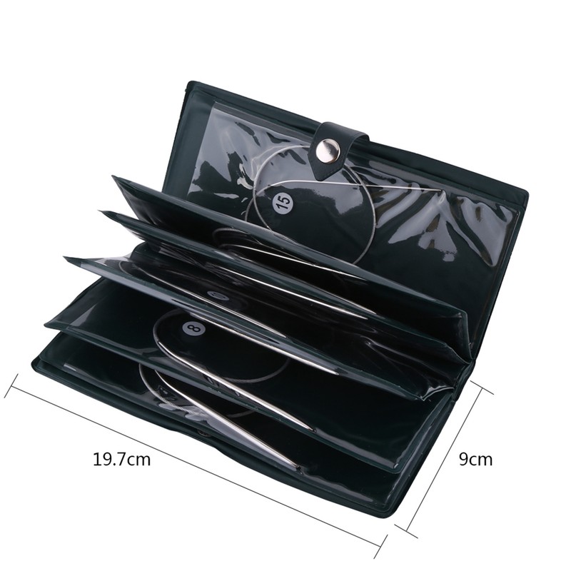 11pcs Steel Stainless Circular Needle Knitting Tools Crochet Craft Accessories