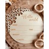 Hello World Newborn Sign for Hospital - Wooden Baby Announcement