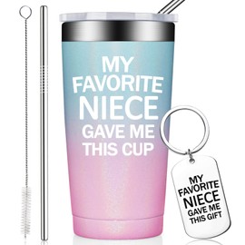 BIRGILT Best Aunt Gifts from Niece - My Favorite Niece Gave Me This Cup - Birthday, Mothers Day, Christmas Gifts for Aunt, Auntie - 20oz Tumbler