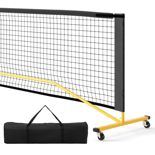 GYMAX Pickleball Net, 22FT Portable Pickle Ball Net for Driveway
