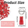 CEEYSEE 100Pcs 22-16 AWG M5 of Red Insulated Ring Terminal-Electrical