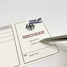 The UK Factory Goldfolien-Reisepass Rubbelkarte – Reiseticket-Überraschung zum Selbermachen. Perfekt für Valentinstag, Urlaub, Jahrestag, Geburtstag & Familienreisen!