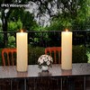 14" x 4" Large Outdoor Candle with Timer Waterproof Flickering