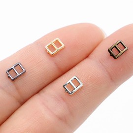 3mm / 0.12 inches (Inner Diameter) Super Tiny Buckles, Doll Clothes Buckles, Mini Buckles, in 4 colors, Perfect for Doll Clothes Sewing Projects, Craft Supply (10 PCS)