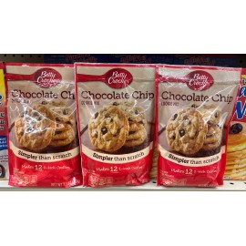 Betty Crocker Lot of 3 Betty Crocker SIMPLER THAN SCRATCH Snack Size Cookie Mix-Chocolate Chip
