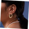 COLLBATH Real Gold Electroplated Earrings Twist Style Hoop Earrings for