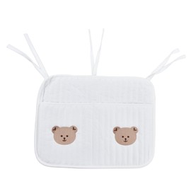 Crib Organizer Hanging Cute Patterns Soft Cotton Practical Storage Supplies For Strollers FurnitureBear Large