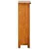 vidaXL Bookcase, Freestanding, 3-Shelf, Brown, Solid Oak Wood and MDF,