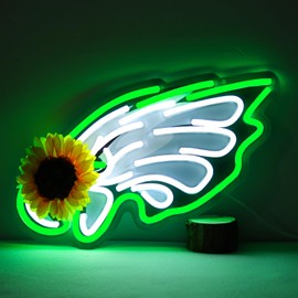 JFLLamp Football Team Neon Sign for Wall LED Bedroom Man Cave Club Bar Hanging Decor Gift for Fans Teens
