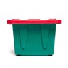 HOMZ Holiday Plastic Storage Container, 2 Pack, Red/Green, 2 Count