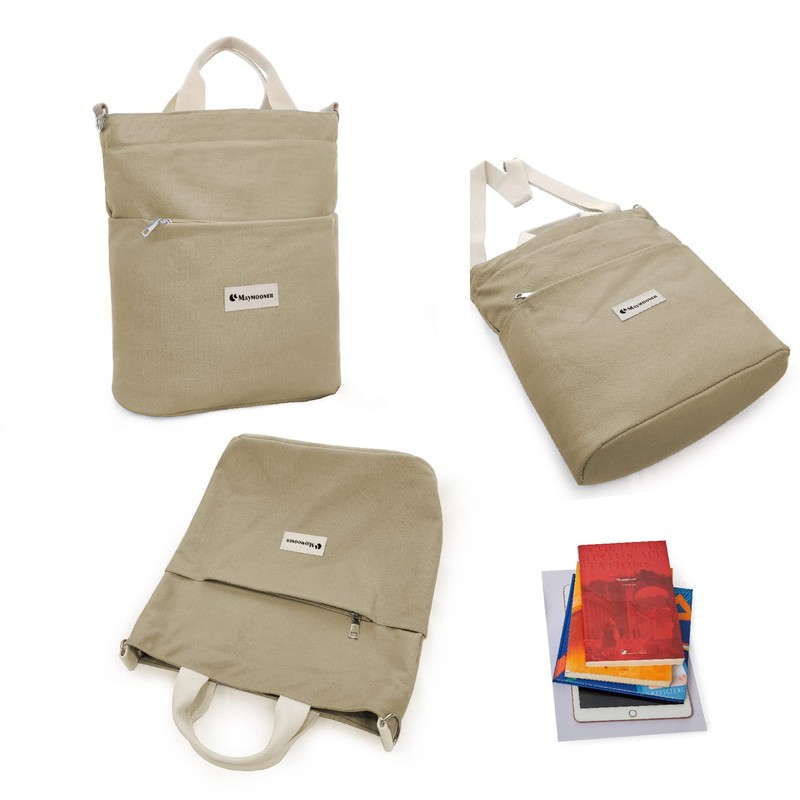 MAYMOONER Women's Large Canvas Bag Handbags Women's Casual Crossbody Shoulder