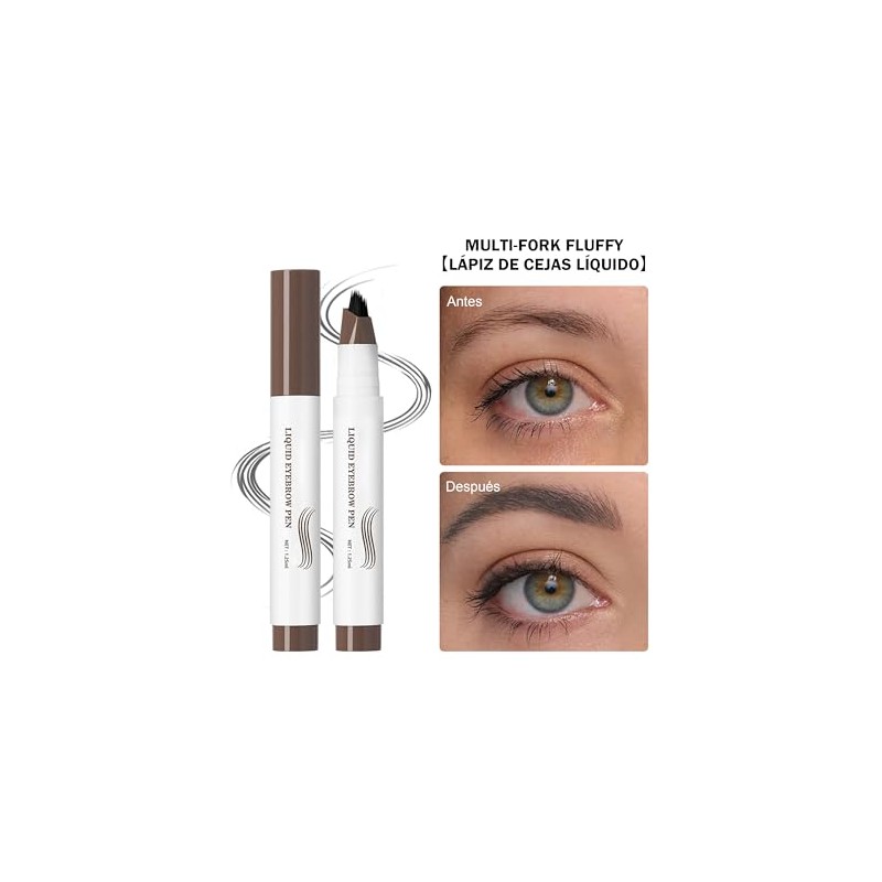 Erinde Impermeable Lápiz Cejas Líquido Natural Larga Duración