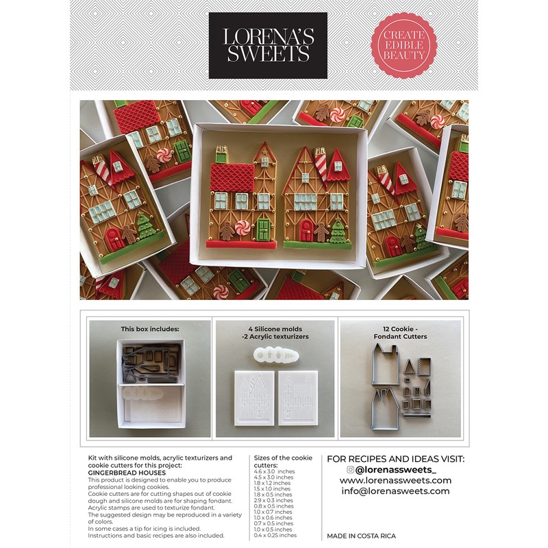Lorena's Sweets Cookie Decoration Kit GINGER HOUSES